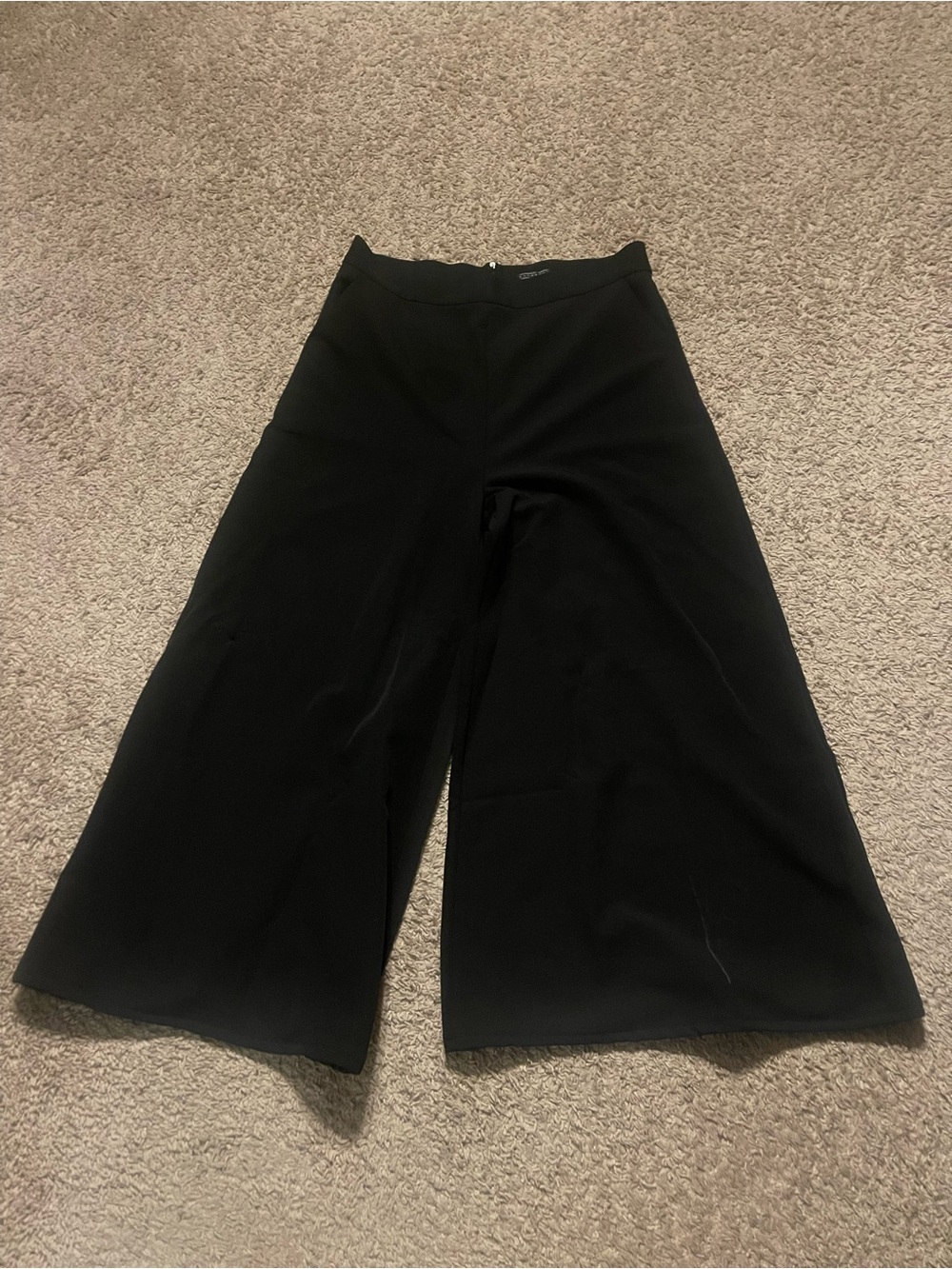 Katakomb Black High-Waist Wide Leg Trousers